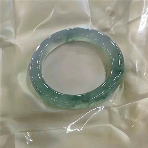 バングル 天然翡翠クリアバングル 丸型腕輪