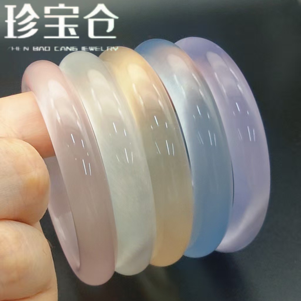 バングル 半透明つや感が美しい丸みバングル