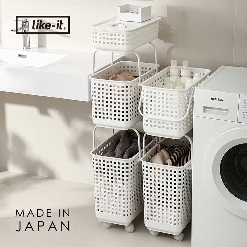 ランドリーバスケット 積み重ね式収納かご