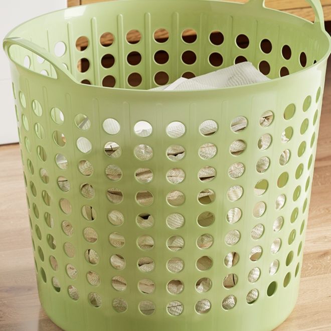 通気性抜群 収納ランドリーバスケット