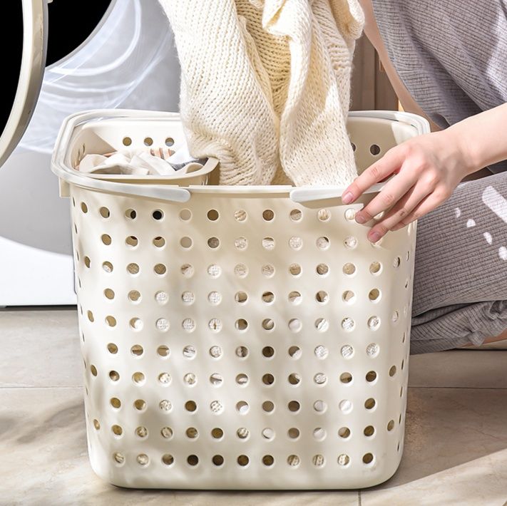 通気性抜群 収納ランドリーバスケット
