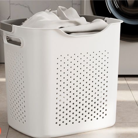 通気口付き防湿ランドリーバスケット