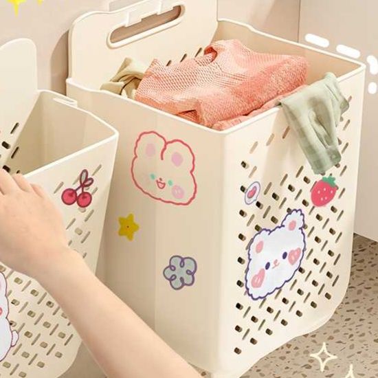 折りたたみ式壁掛けランドリーバスケット
