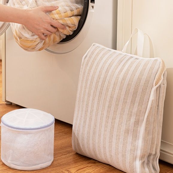 ランドリーバスケット メッシュ素材のランドリーバッグ