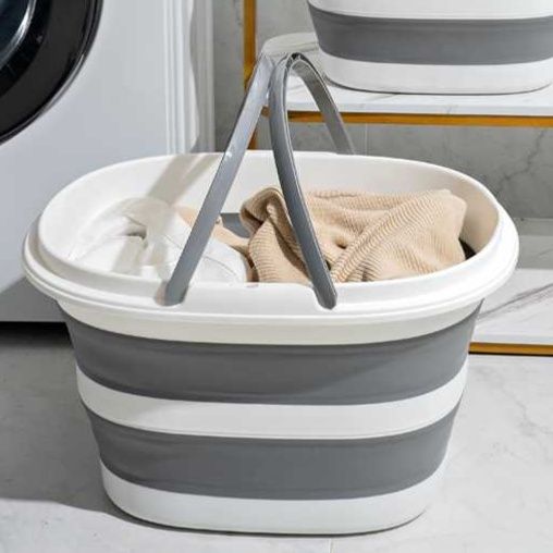 折りたたみ式収納ランドリーバスケット