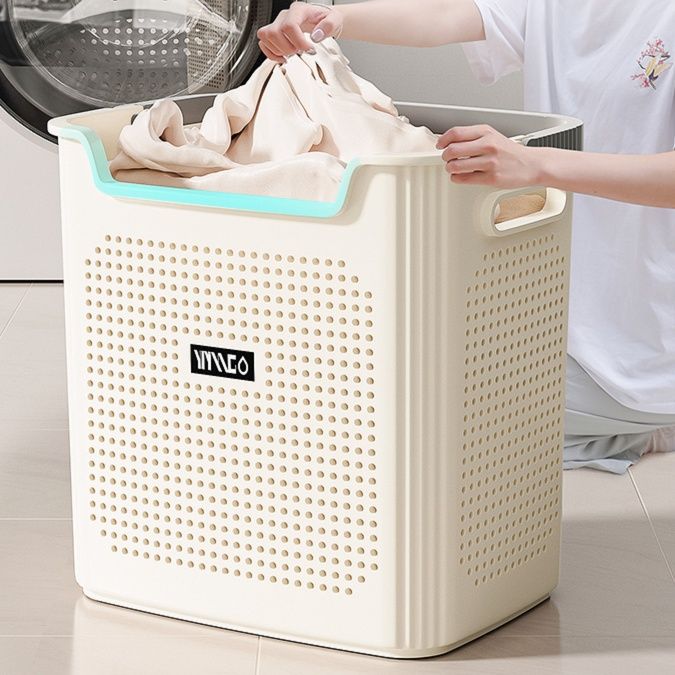 通気性抜群 大容量ランドリーバスケット