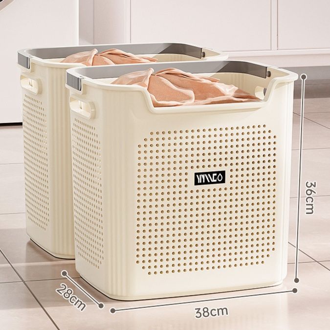 通気性抜群 大容量ランドリーバスケット