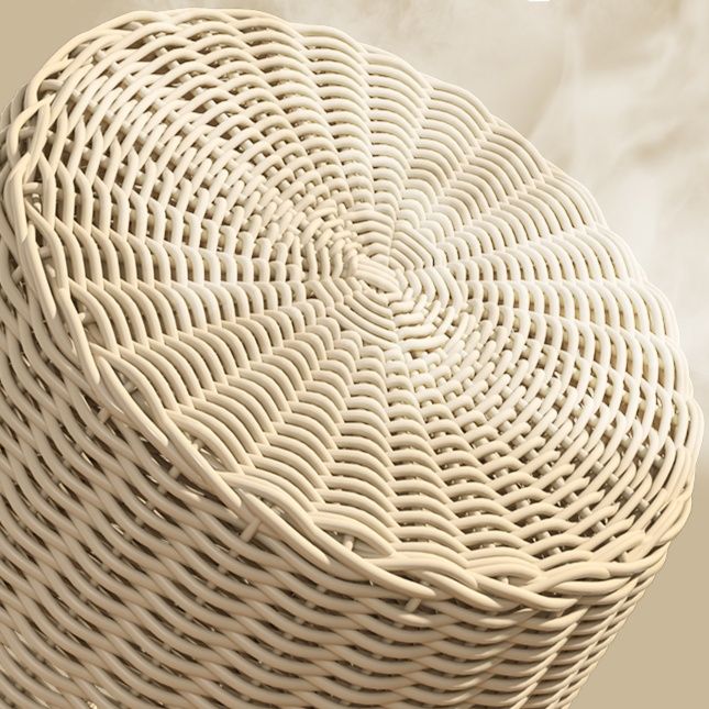 通気性抜群 模様編みランドリーバスケット