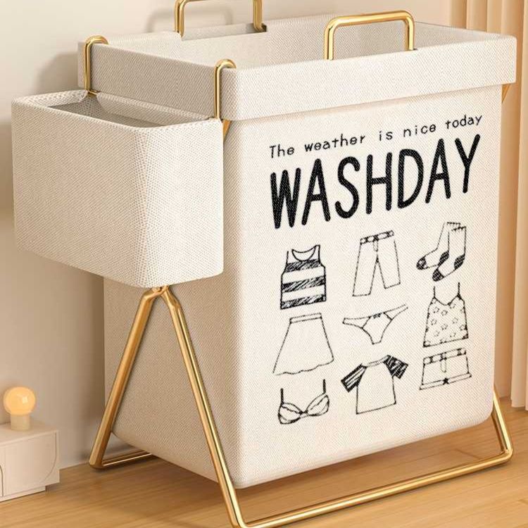 おしゃれ折りたたみランドリーバスケット
