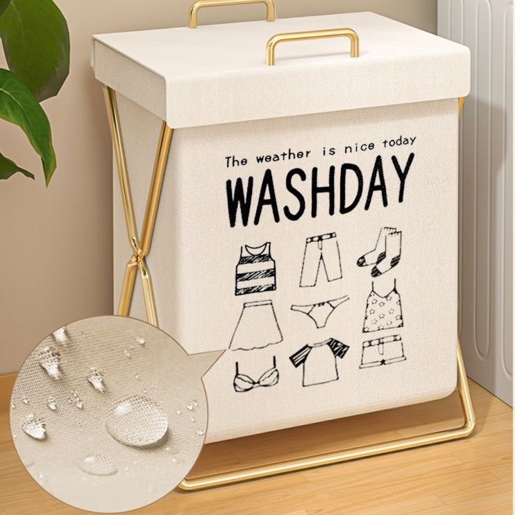 おしゃれ折りたたみランドリーバスケット