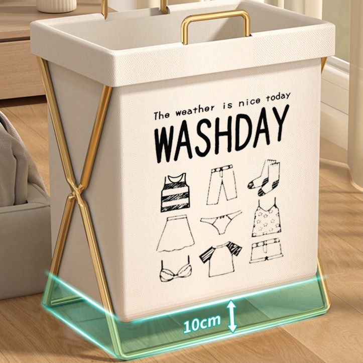 おしゃれ折りたたみランドリーバスケット