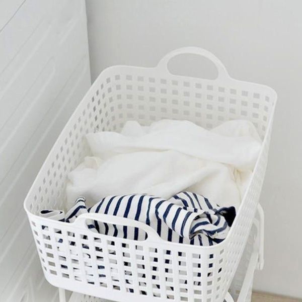 ランドリーバスケット ゆとりメッシュ収納バスケット