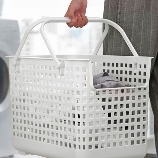 ランドリーバスケット ゆとりメッシュ収納バスケット