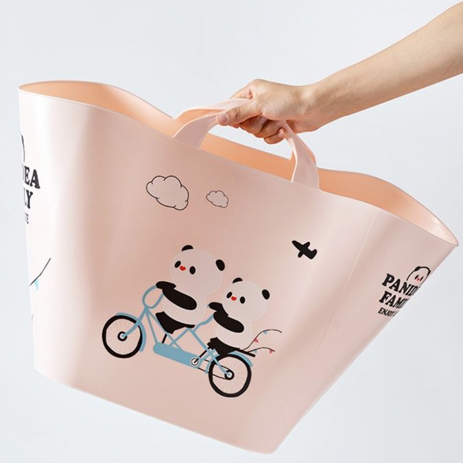 ランドリーバスケット パンダの洗濯かごファミリー