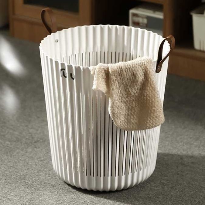 波型デザイン ランドリーバスケット