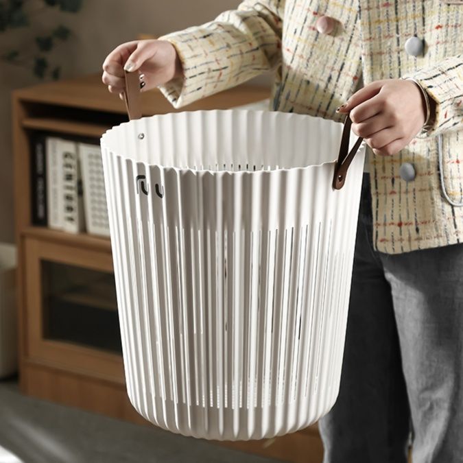 波型デザイン ランドリーバスケット
