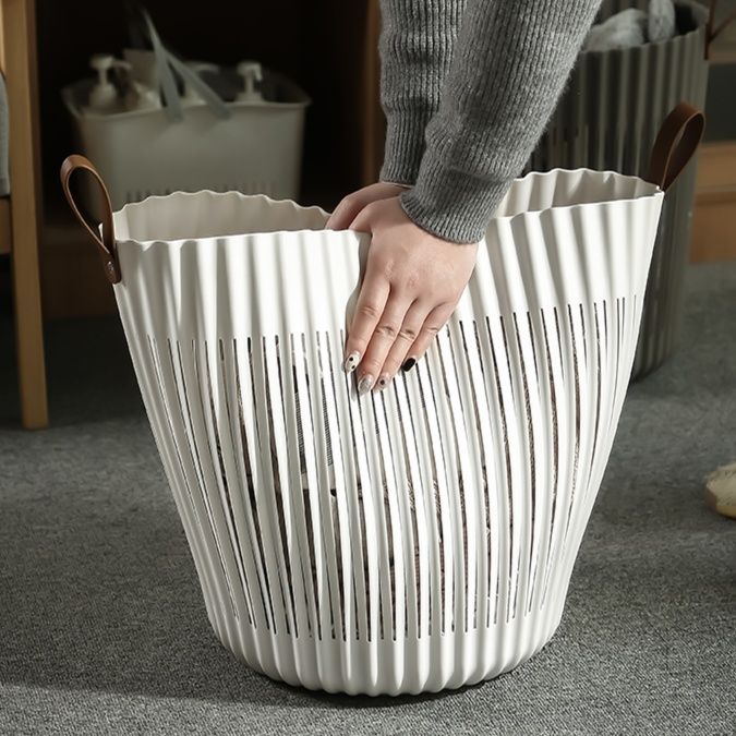 波型デザイン ランドリーバスケット