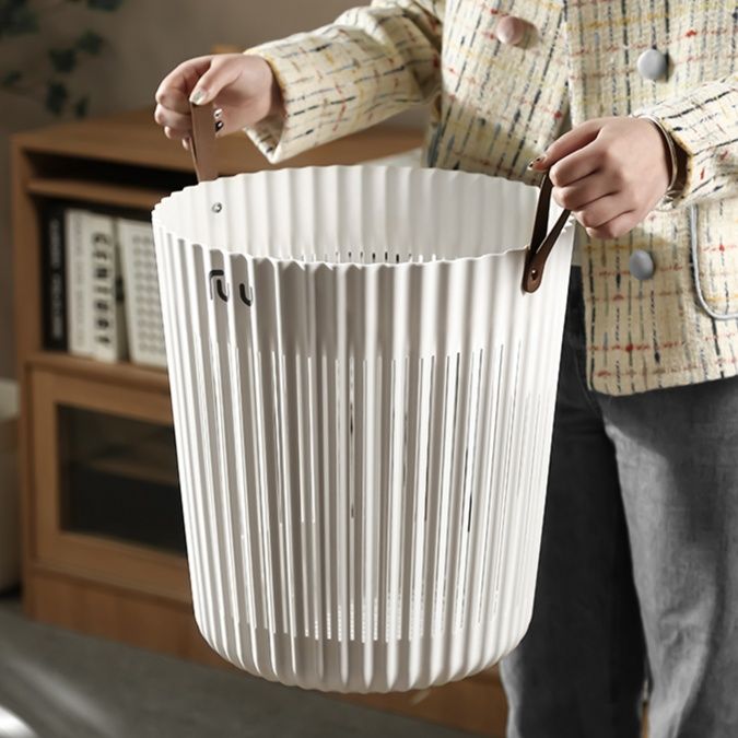 波型デザイン ランドリーバスケット