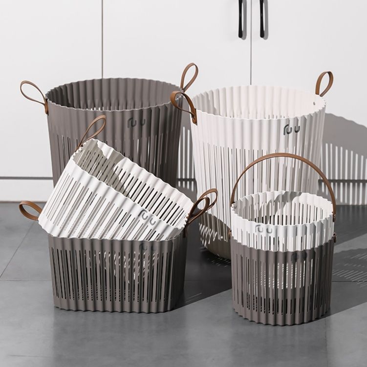 波型デザイン ランドリーバスケット