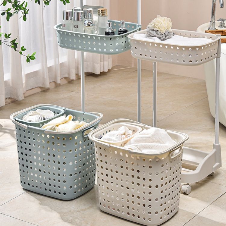 ランドリーバスケット 多機能キャスター付き収納バスケット