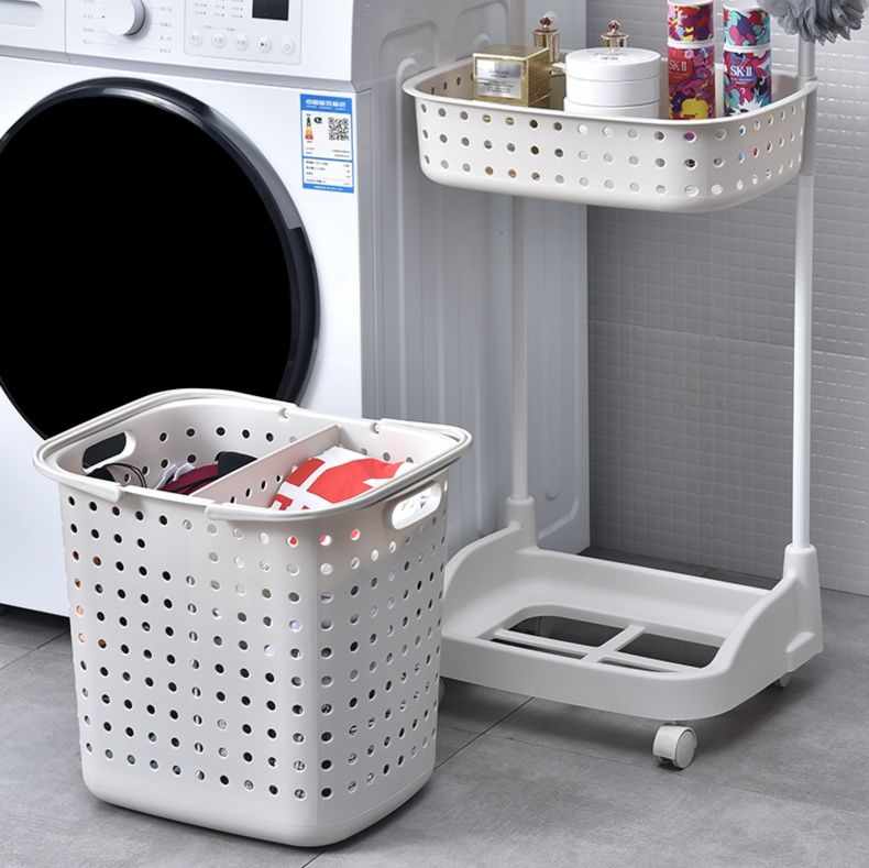 ランドリーバスケット 多機能キャスター付き収納バスケット