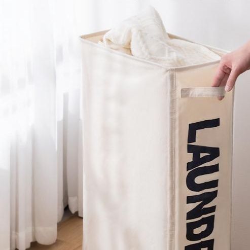 ランドリーバスケット スリム収納ランドリーキャスター付きバスケット