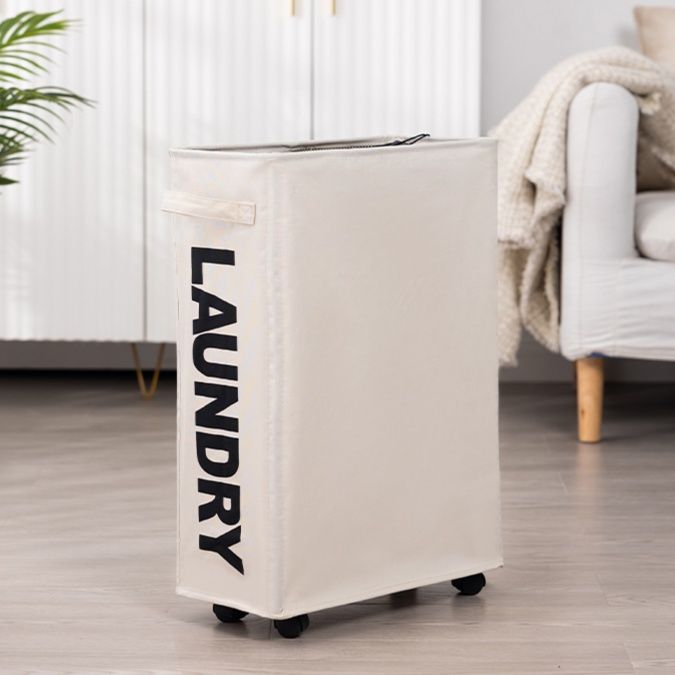 ランドリーバスケット スリム収納ランドリーキャスター付きバスケット