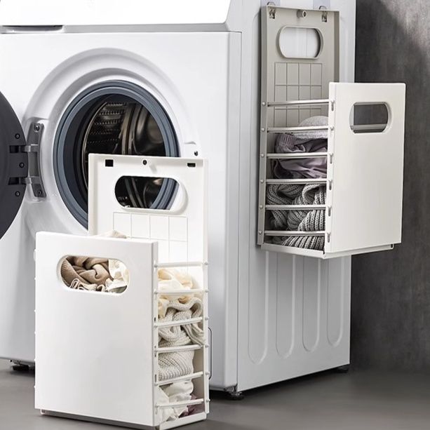 ランドリーバスケット マグネット式折りたたみ洗濯カゴ