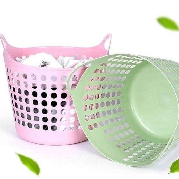 通気性抜群 収納ランドリーバスケット