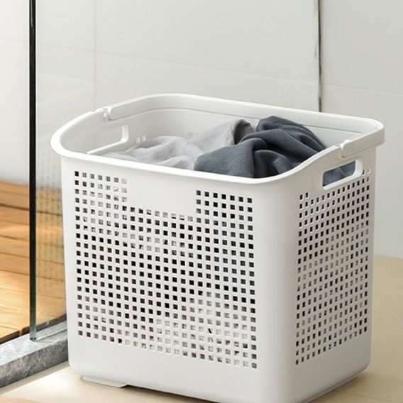ランドリーバスケット 通気性抜群 持ち運び便利収納かご
