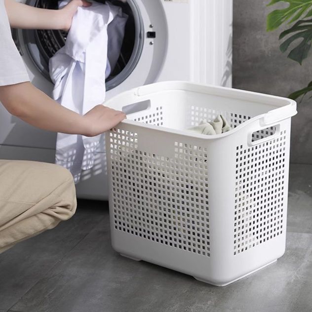 ランドリーバスケット 通気性抜群メッシュランドリーボックス