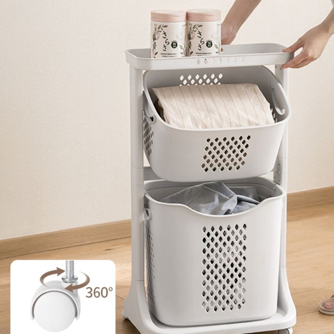 整理収納式ランドリーバスケット