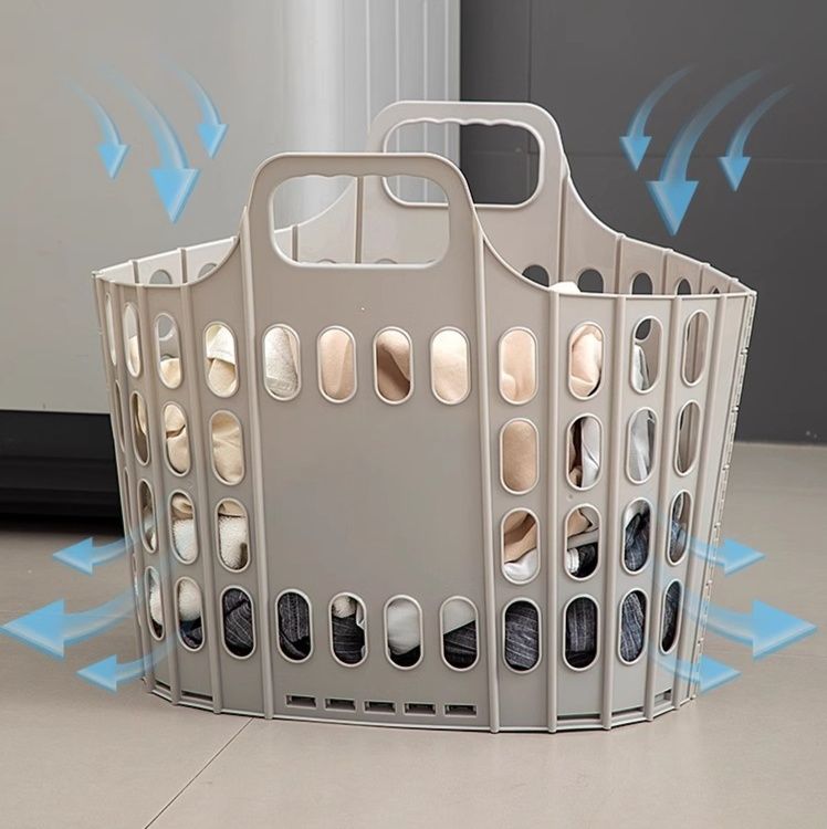 折りたたみ式通気ランドリーバスケット