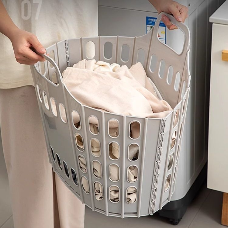 折りたたみ式通気ランドリーバスケット