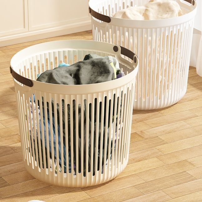ランドリーバスケット 縦型スリット収納かご