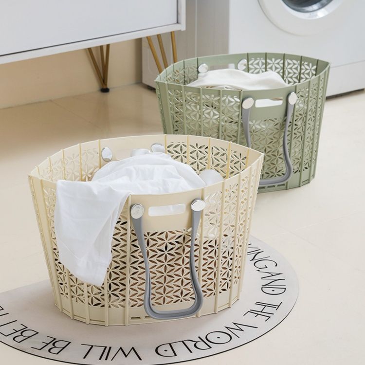ランドリーバスケット 幾何学模様折りたたみ洗濯かご
