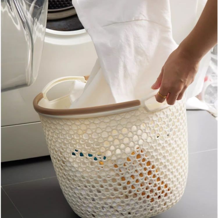 ランドリーバスケット 通気メッシュ収納バスケット