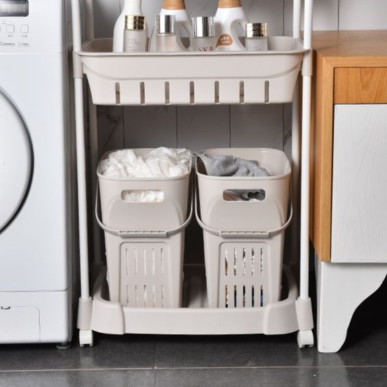 ランドリーバスケット 多機能ランドリーワゴン 収納ラック
