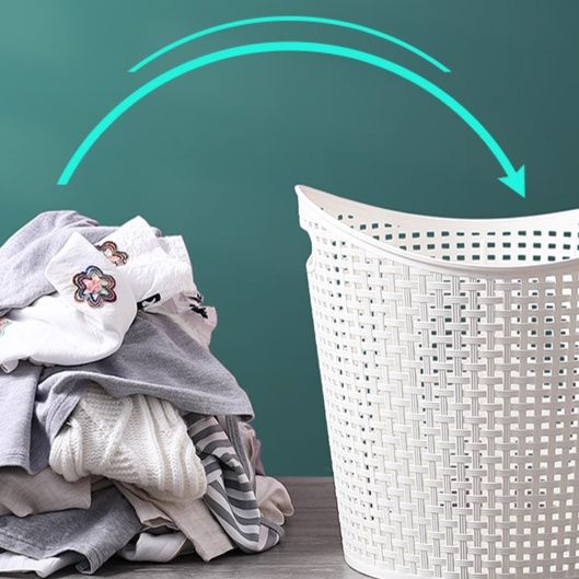 ランドリーバスケット 格子模様洗濯かご大容量