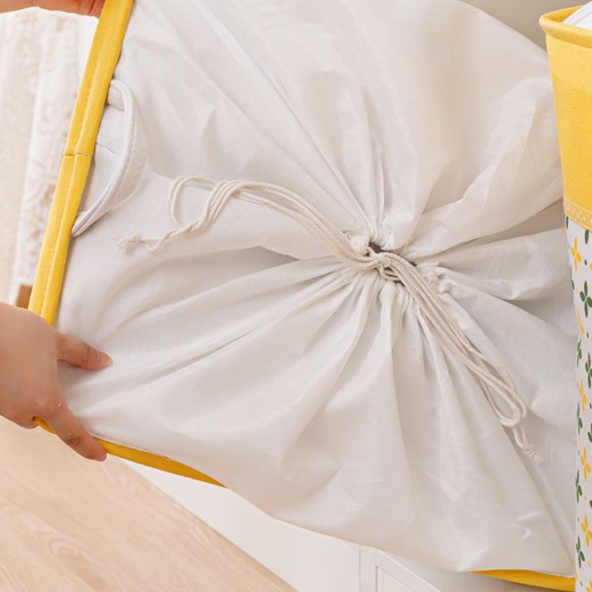 ランドリーバスケット 花模様収納整理かご