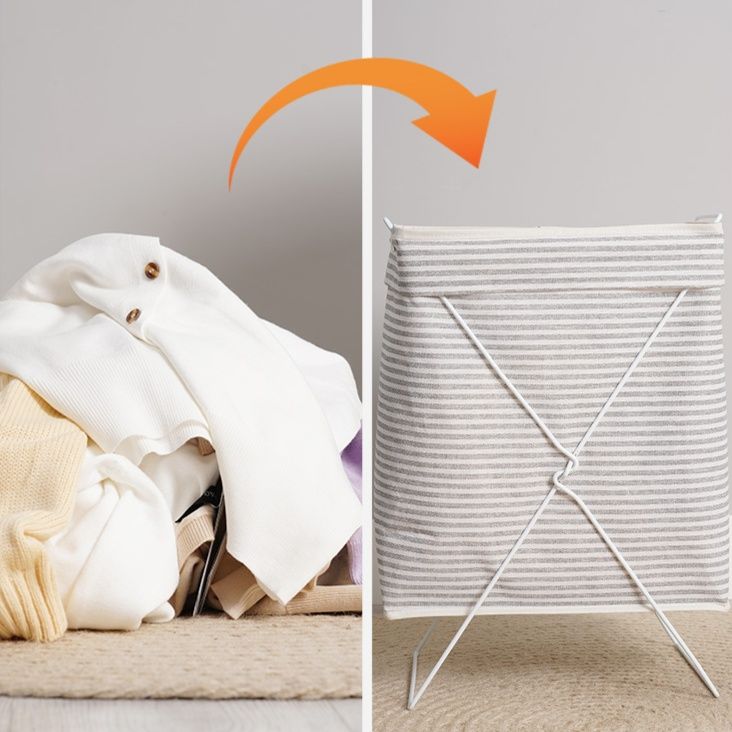 ランドリーバスケット 折りたたみ収納洗濯かご