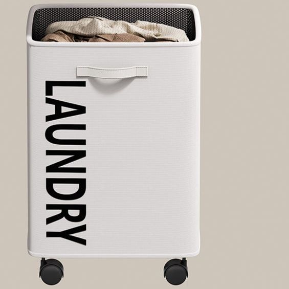 移動式メッシュ蓋付き収納ランドリーバスケット