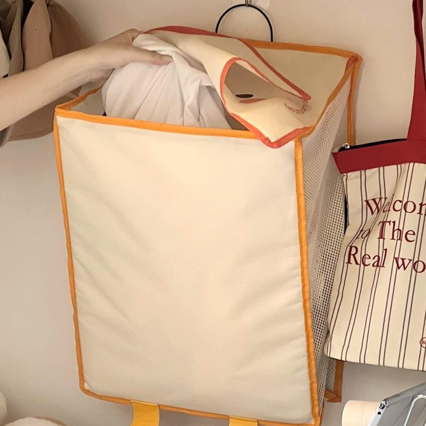 ランドリーバスケット 壁掛け式収納バッグ