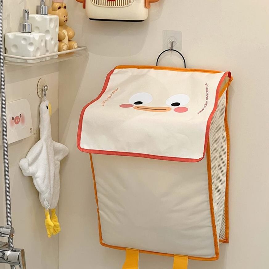 ランドリーバスケット 壁掛け式収納バッグ