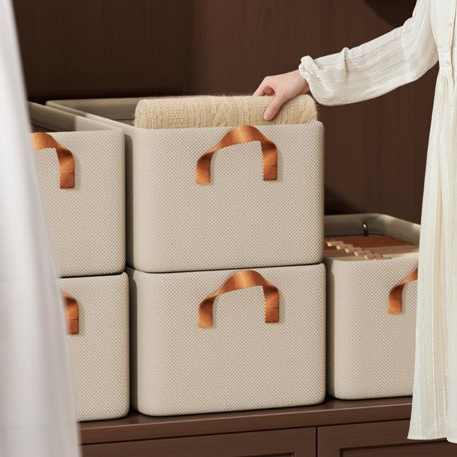 ランドリーバスケット 整理上手な仕切り付き収納バスケット