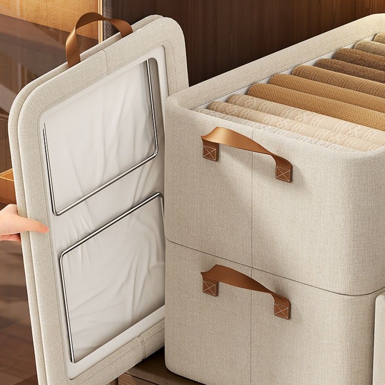 ランドリーバスケット 整理上手な仕切り付き収納バスケット