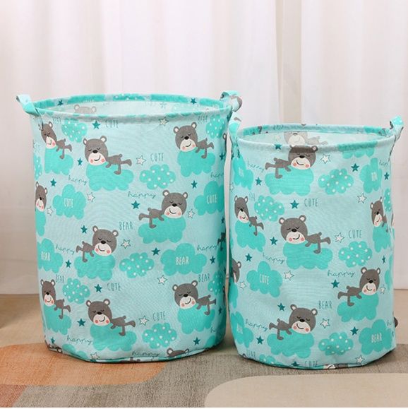 ランドリーバスケット 恐竜柄 収納バスケット おもちゃ入れ