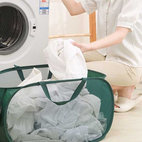 ランドリーバスケット 折りたたみメッシュ洗濯かご