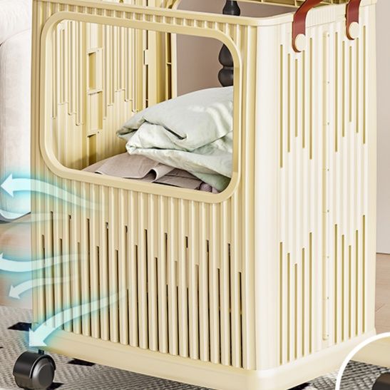 ランドリーバスケット 移動式通気ランドリー収納バスケット