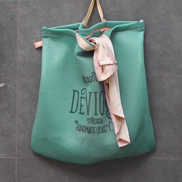 ランドリーバスケット 吊り下げ式メッシュ洗濯収納バッグ